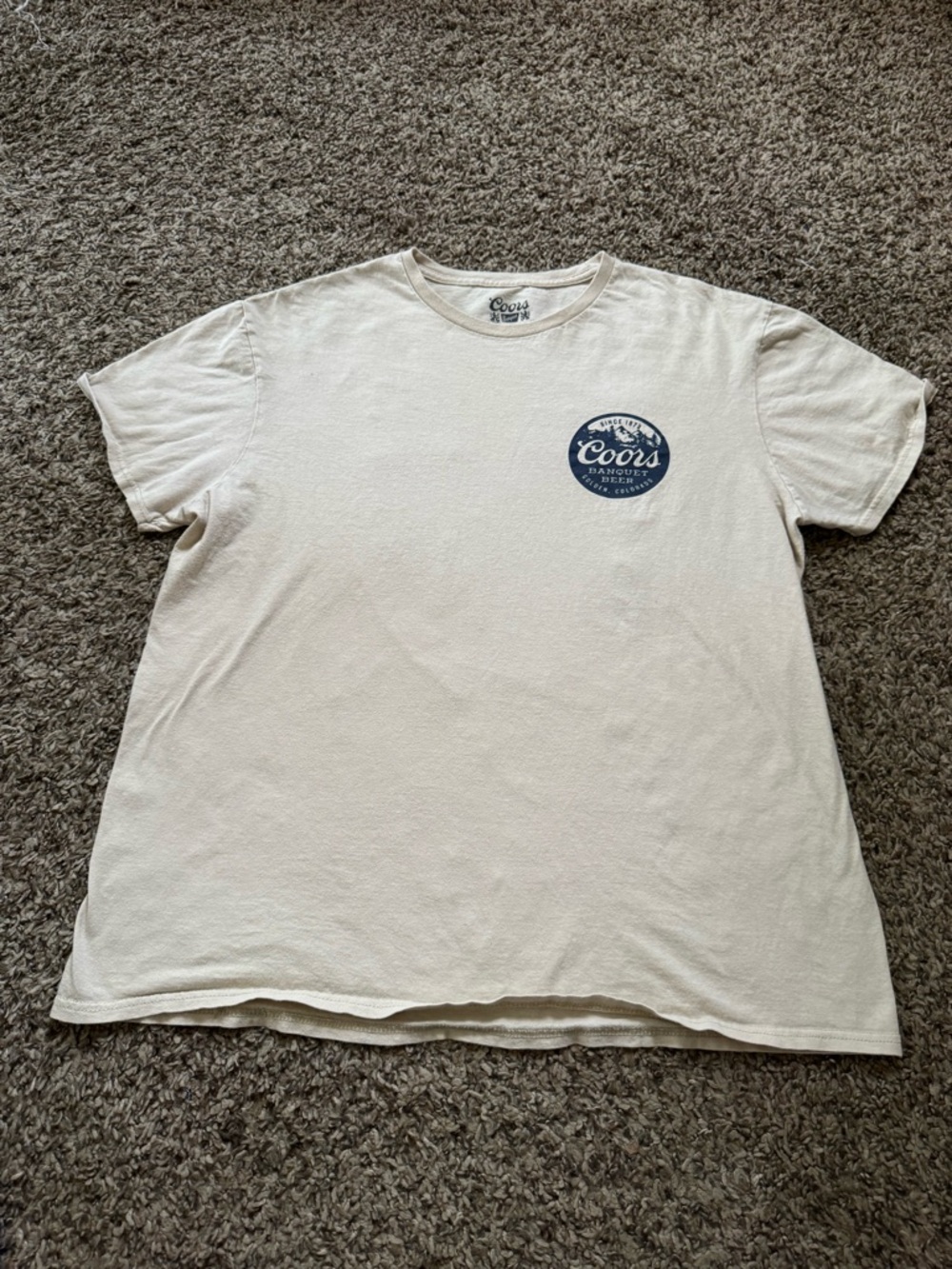 Coors Short Sleeve Crewneck Tee in Off-White